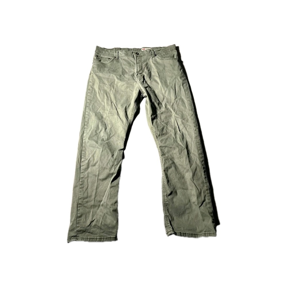 Wrangler Jeans Mens 37W Green Denim 5 Pockets Medium Wash Straight Fit Outdoor